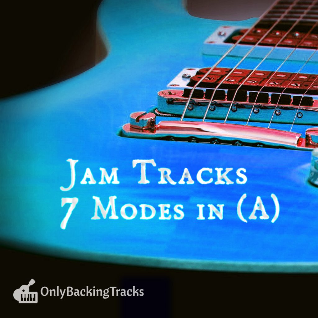 7 modes backing tracks for guitar in A
