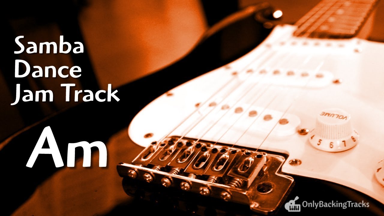 Backing track. Guitar back view.